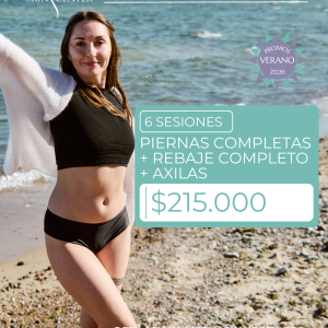 Depilación Láser - 6 Sesiones Piernas Completas + Rebaje a Elección + Axilas
