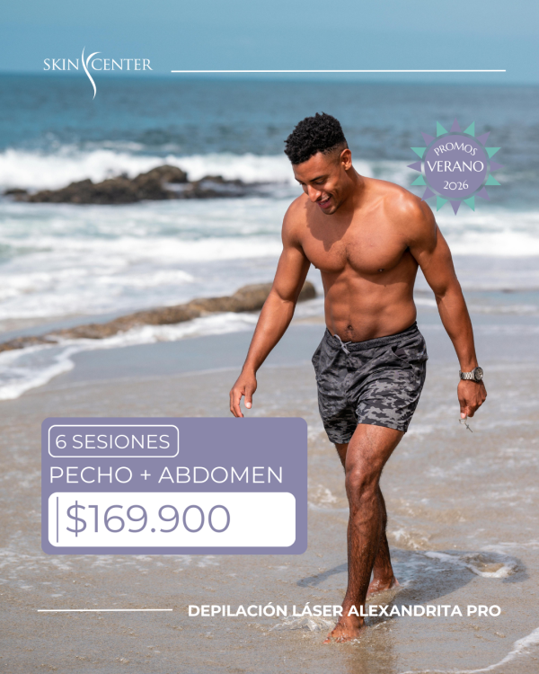 Depilación Láser - 6 Sesiones de Pecho + Abdomen