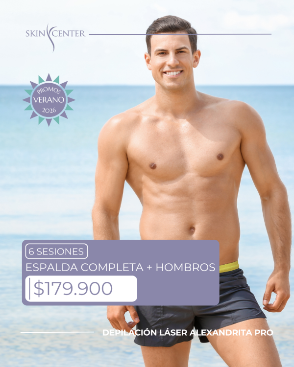 Depilación Láser - 6 Sesiones de Espalda Completa + Hombros