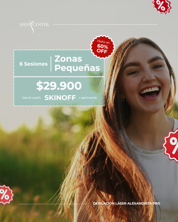 Depilación Láser - 6 Sesiones de Zonas Pequeñas