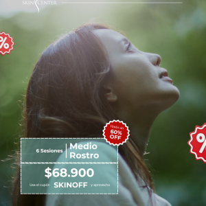 Depilación Láser - 6 Sesiones de Medio Rostro (3 zonas)