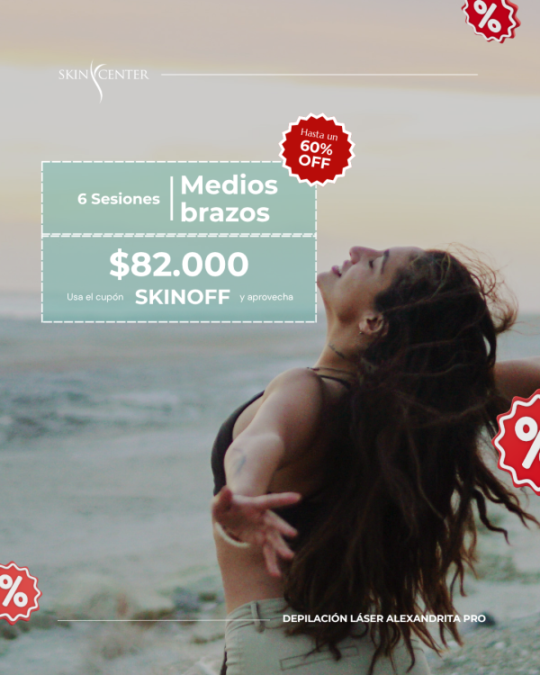 Depilación Láser - 6 Sesiones de Medios Brazos