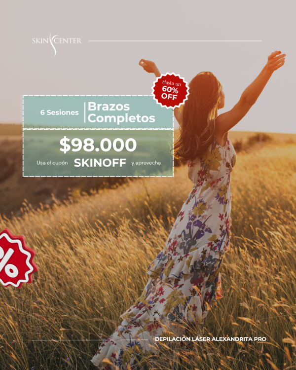 Depilación Láser - 6 Sesiones de Brazos Completos