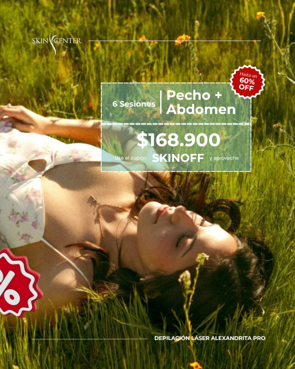 Depilación Láser - 6 Sesiones de Pecho + Abdomen