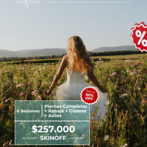 Depilación Láser - 6 Sesiones de Piernas Completas + Rebaje a Elección + Axilas + Glúteos