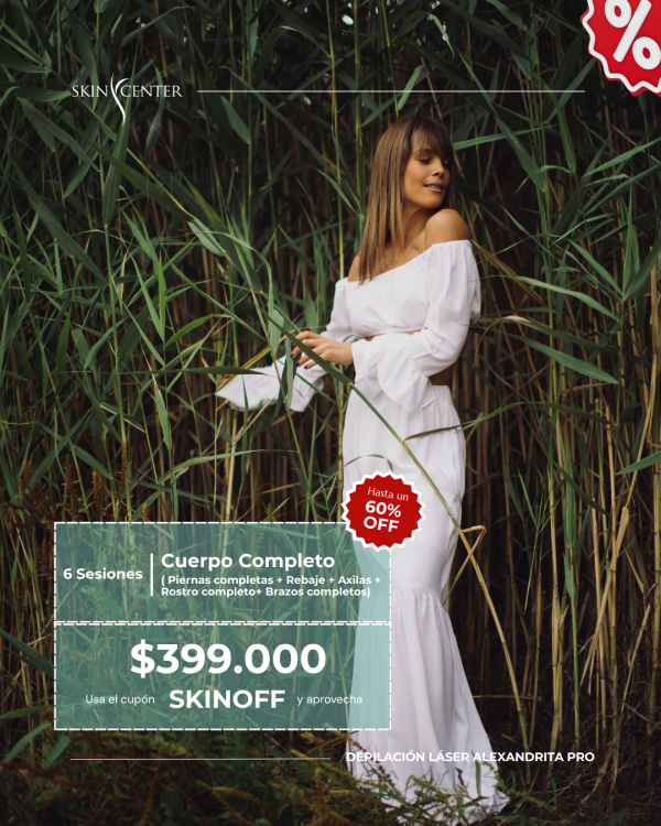 Depilación Láser - 6 Sesiones de Piernas Completas + Rebaje Completo + Axilas + Rostro Completo + Brazos Completos