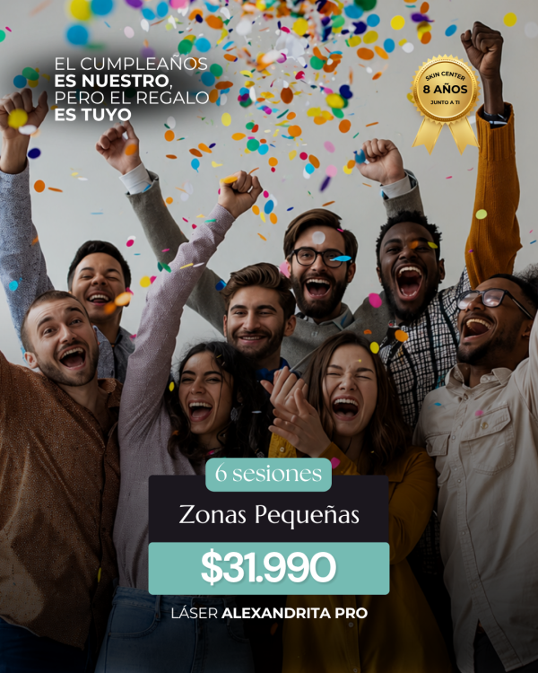 Depilación Láser - 6 Sesiones de Zonas Pequeñas