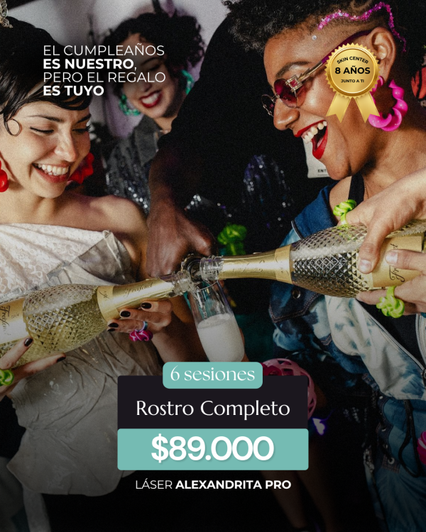 Depilación Láser - 6 Sesiones de Rostro Completo