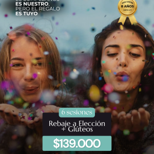 Depilación Láser - 6 Sesiones Rebaje a Elección + Glúteos