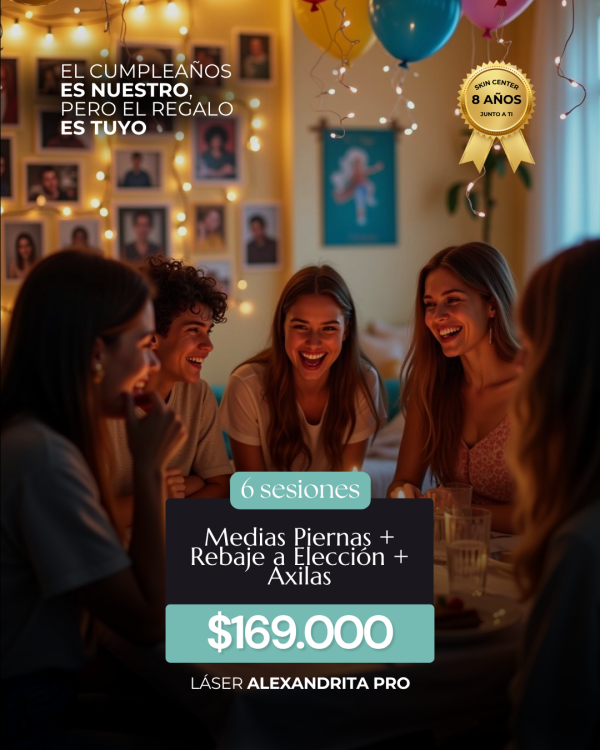 Depilación Láser - 6 Sesiones de Medias Piernas + Rebaje a Elección + Axilas