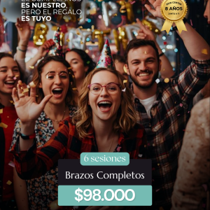 488 Depilación Láser - 6 Sesiones de Brazos Completos