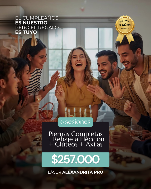 Depilación Láser - 6 Sesiones de Piernas Completas + Rebaje a Elección + Axilas + Glúteos