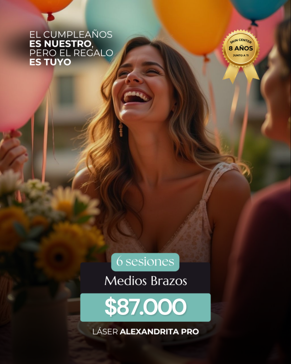 Depilación Láser - 6 Sesiones de Medios Brazos