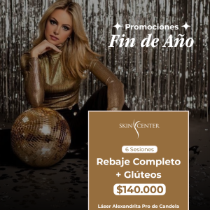 Depilación Láser - 6 Sesiones Rebaje a Elección + Glúteos