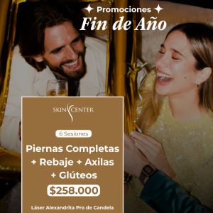 Depilación Láser - 6 Sesiones de Piernas Completas + Rebaje a Elección + Axilas + Glúteos