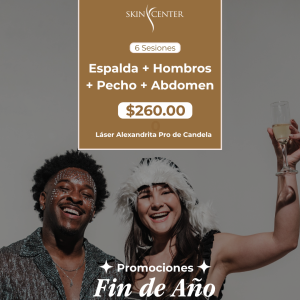 Depilalción Láser - 6 Sesiones de Espalda Completa + Hombros + Pecho + Abdomen