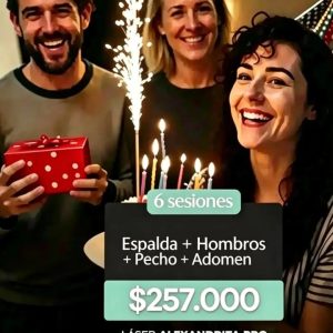 Depilalción Láser - 6 Sesiones de Espalda Completa + Hombros + Pecho + Abdomen