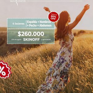 Depilalción Láser - 6 Sesiones de Espalda Completa + Hombros + Pecho + Abdomen