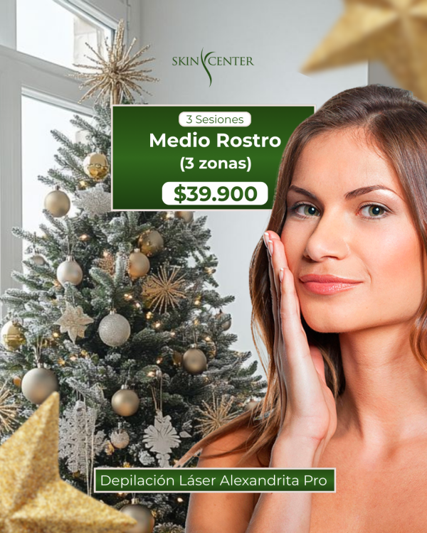 Depilación Laser - 3 Sesiones de Medio Rostro