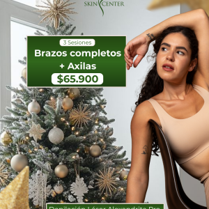 Depilación Laser - 3 sesiones Brazos completos + axilas