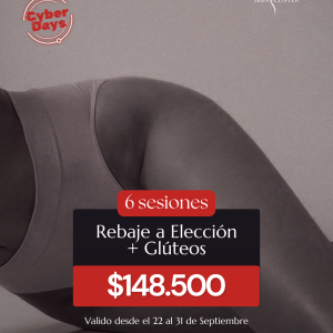 Depilación Láser - 6 Sesiones Rebaje a Elección + Glúteos