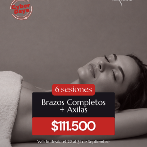 Depilación Láser - 6 Sesiones de Brazos Completos + Axilas