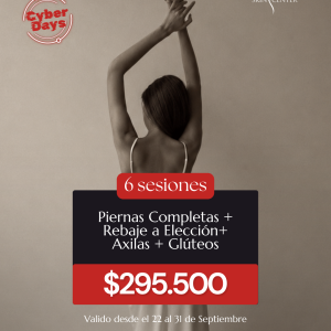 Depilación Láser - 6 Sesiones de Piernas Completas + Rebaje a Elección + Axilas + Glúteos