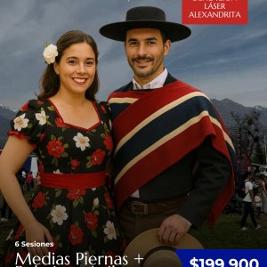 484 Depilación Láser - 6 Sesiones de Medias Piernas + Rebaje a Elección + Axilas