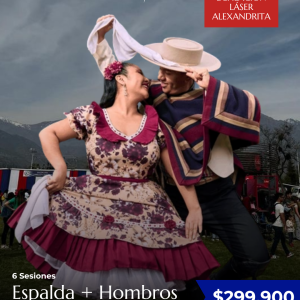 Depilalción Láser - 6 Sesiones de Espalda Completa + Hombros + Pecho + Abdomen